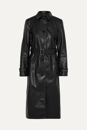 Commission | Belted faux leather trench coat | NET-A-PORTER.COM
