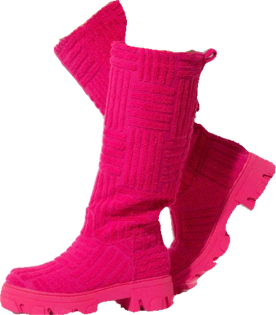 pink felt boots