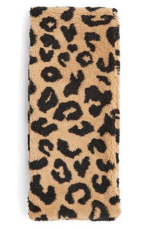 Topshop Leopard Fleece Scarf | Nordstrom