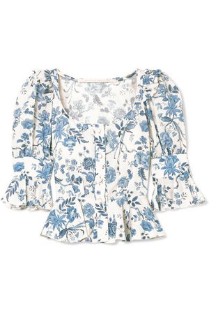Anna Mason | Rosi ruffled cotton-poplin blouse | NET-A-PORTER.COM