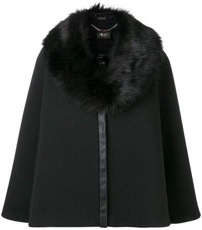 fur collar oversized jacket