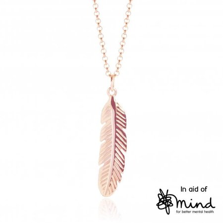 Feather Necklace Rose Gold | Rose Gold Necklace | Muru Jewellery