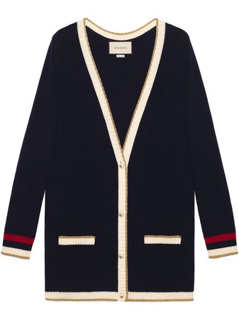 Gucci Embroidered oversize knitted cardigan £1,350 - Shop Online - Fast Global Shipping, Price