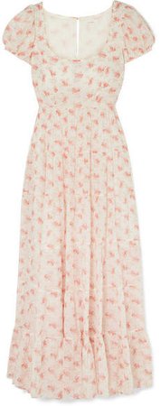 DÔEN - Ruby Tiered Floral-print Cotton-voile Maxi Dress - White