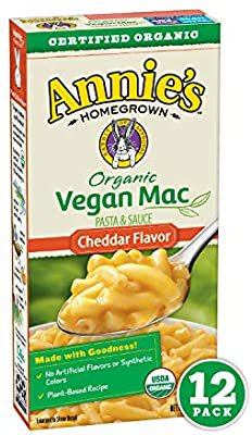 Amazon.com : Annie's Organic Vegan Mac Cheddar Flavor Pasta and Sauce (Pack of 12) : Grocery & Gourmet Food