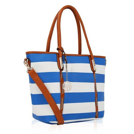 Shop MKF Collection Marina Striped Tote Handbag by Mia K Farrow - On Sale - Free Shipping On Orders Over $45 - Overstock - 22214366