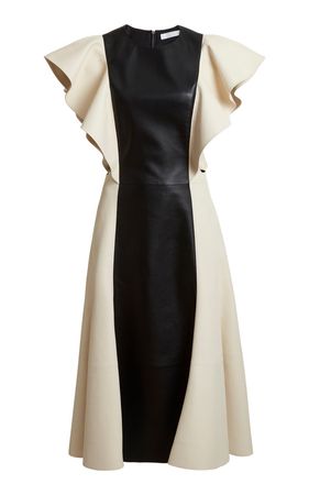 Two-Toned Leather Midi Dress By Chloé | Moda Operandi