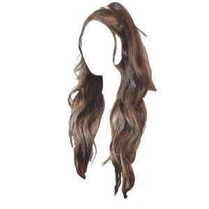 long brown hair half up half down high ponytail hairstyle