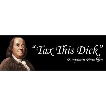 Etsy LeftoverBagels Benjamin Franklin Tax This Dick Second Amendment Political Sticker