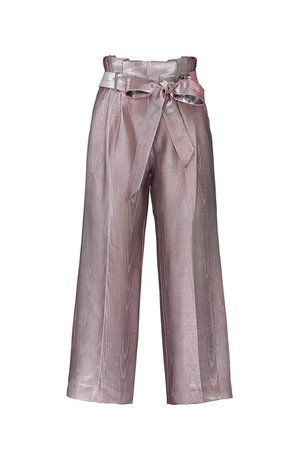 Pink Metallic Wide Leg Pants by Badgley Mischka for $45 - $60 | Rent the Runway
