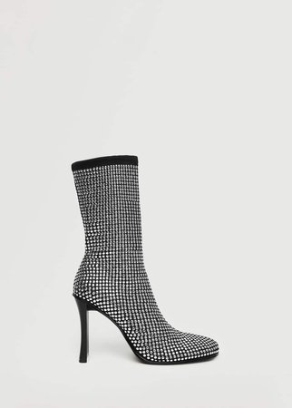 Shiny heeled boots - Women | Mango USA