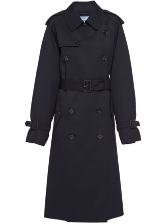 Prada double-breasted Trench Coat - Farfetch