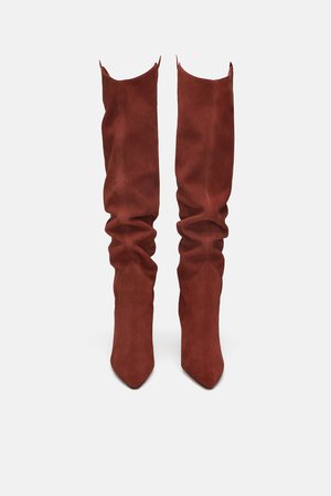 SOFT LEATHER HIGH HEELED BOOTS - Boots-SHOES-WOMAN-SALE | ZARA United States