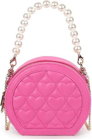 Amazon.com: mibasies Little Girls Purse for Kids Toddler Crossbody Bag, Cute Round Purse with Pearl Chain 3-8 : Clothing, Shoes & Jewelry