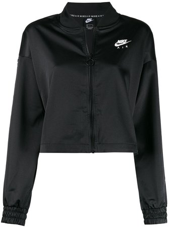 Black Nike Logo Print Sport Jacket | Farfetch.com