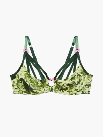 Living in the Clouds Quarter Cup Caged Bra in Jungle Luv Print | SAVAGE X FENTY
