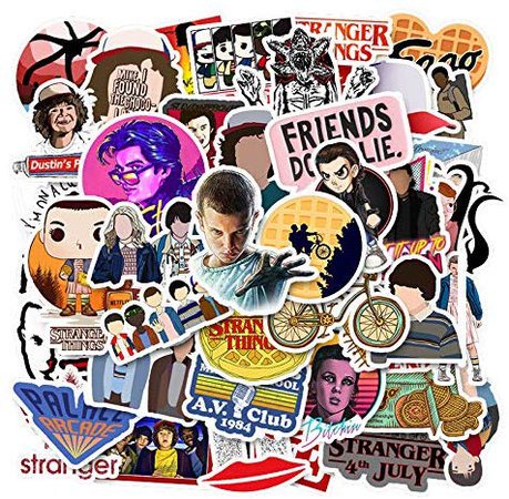 Amazon.com: Decal Stickers 50 PCS Stranger Things Laptop Sticker Waterproof Vinyl Stickers Car Sticker Motorcycle Bicycle Luggage Decal Graffiti Patches Skateboard Sticker (Stranger Things): Toys & Games