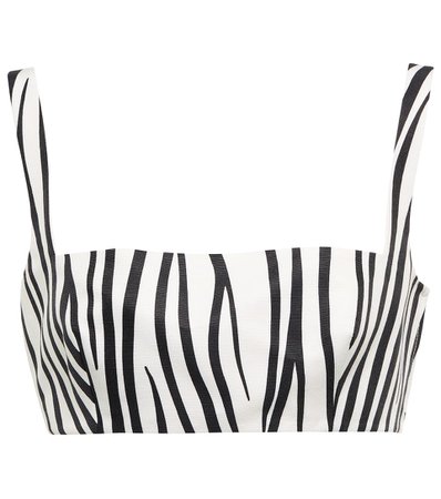 Valentino - Zebra-print bralette | Mytheresa