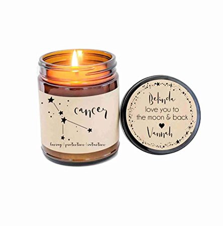 Amazon.com: Cancer Zodiac Candle Zodiac Gifts Birthday Gift Birthday Candle Personalized Soy Candle Cancer Gift Star Candle Star Sign Gift for Her: Handmade