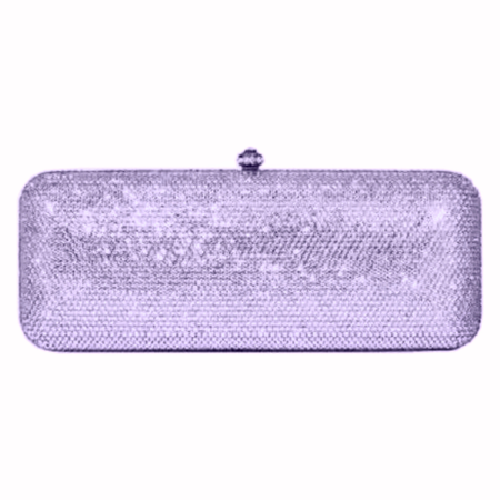 lilac crystal clutch