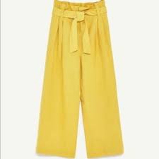 yellow paperbag pants