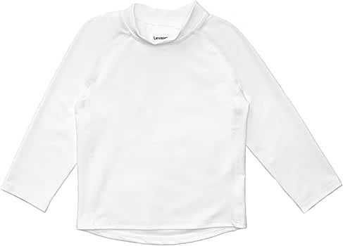 Amazon.com: Leveret Long Sleeve Baby Boys Girls Rash Guard Sun Protected UPF + 50 Kids & Toddler Swim Shirt (White, Size 5 Toddler): Clothing