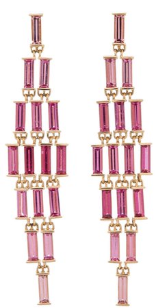 JANE TAYLOR 14kt Pink Cirque Cascade Earrings