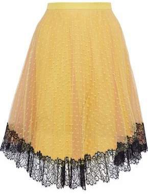 Lace-trimmed Point D'esprit Skirt