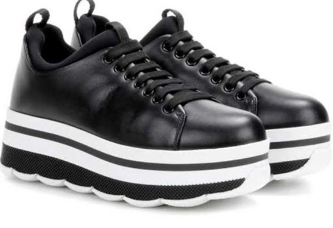 Prada sneaker platform black