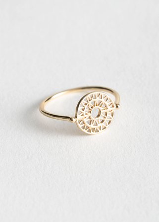 Sun Dial Pendant Ring - Gold - Rings - & Other Stories