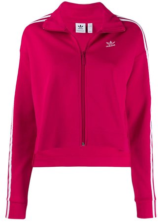 Pink Adidas Embroidered Logo Track Jacket | Farfetch.com