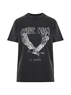 Shop ANINE BING Wes Motel Photo & Logo T-Shirt | Saks Fifth Avenue