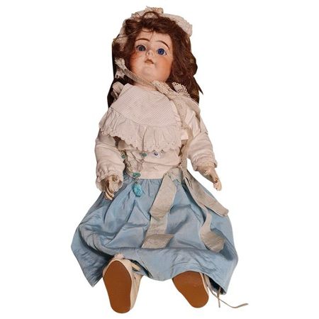 Antique large porcelain doll size 10 - Old toys | Antikeo