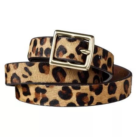 Women's Leopard Print Calf Hair Belt - Brown & Tan - A New Day : Target