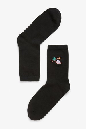 Embroidered socks - Little planets - Socks & Tights - Monki BE