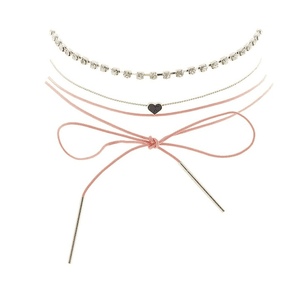 Embellished & Wrapped Choker Necklaces - 3 Pack