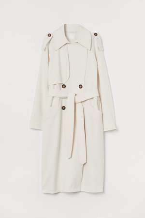 Double-breasted Trenchcoat - White
