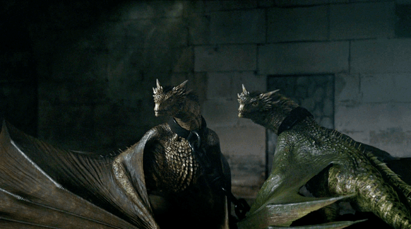 rhaegal and viserion game of thrones