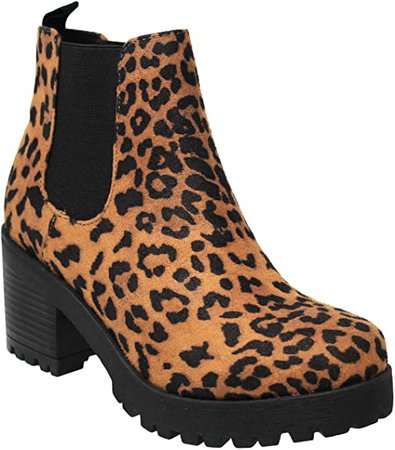 Amazon.com | MVE Shoes Women's Block Heel Lace Up Side Zipper Ankle Boots | Ankle & Bootie