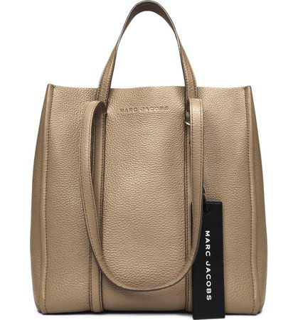 MARC JACOBS The Tag 27 Leather Tote Brown