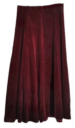 Wine velvet skirt