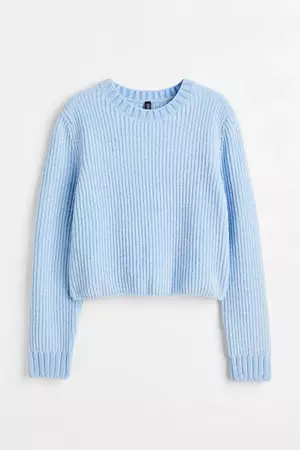 Rib-knit Sweater - Light blue - Ladies | H&M US