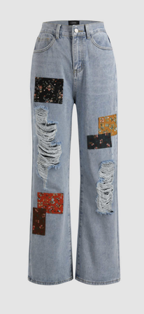 patched/ripped jeans