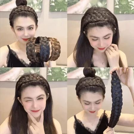 Wig Hair Band Elegant Korean-Style Braid Headband Braids 5 Strands Braided Girl | eBay