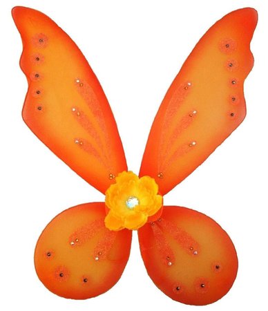orange fairy wings