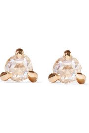 Wwake | Small Disc 14-karat gold diamond earrings | NET-A-PORTER.COM