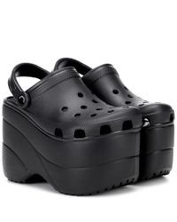Balenciaga Platform Crocs in Black - Lyst