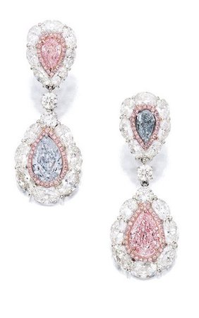 pink blue earrings