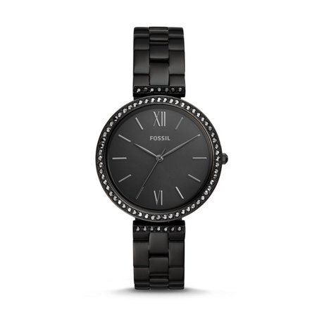 Madeline Three-Hand Black Stainless Steel Watch - Fossil