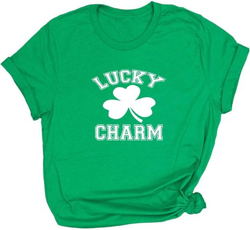 St.Patrick’s Day Shirt Women Cute Funny Shenanigans Irish Pattys Day Green T Shirt : Clothing, Shoes & Jewelry